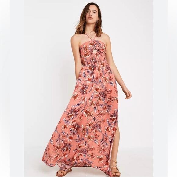 Free People Intimately Free One Step Ahead Maxi Slip / Sunset Combo Womens XS - Picture 5 of 11